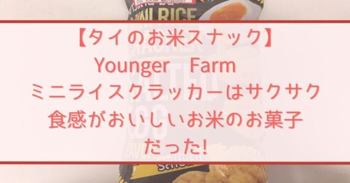 【タイのお米スナック】Younger Farm ミニライスクラッカーはサクサク食感がおいしいお米のお菓子だった! | ShippoBox